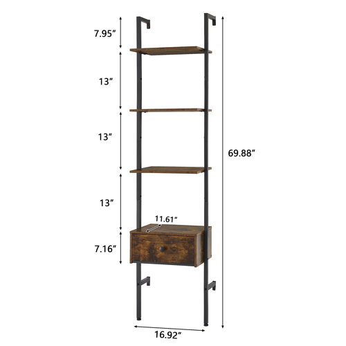 17 Stories Aagam Floating Bookcase Wayfair